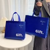  Túi tote màu xanh klein không dệt mới đựng quần áo quà tặng mua sắm in logo 