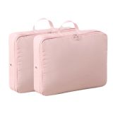  斜纹牛津布羽绒服收纳包带拉链双层家用旅行衣物压缩袋免抽气立体 