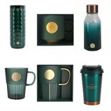  Cốc thủy tinh cách nhiệt gradient xanh cao cấp, cốc nước phong cách sang trọng 