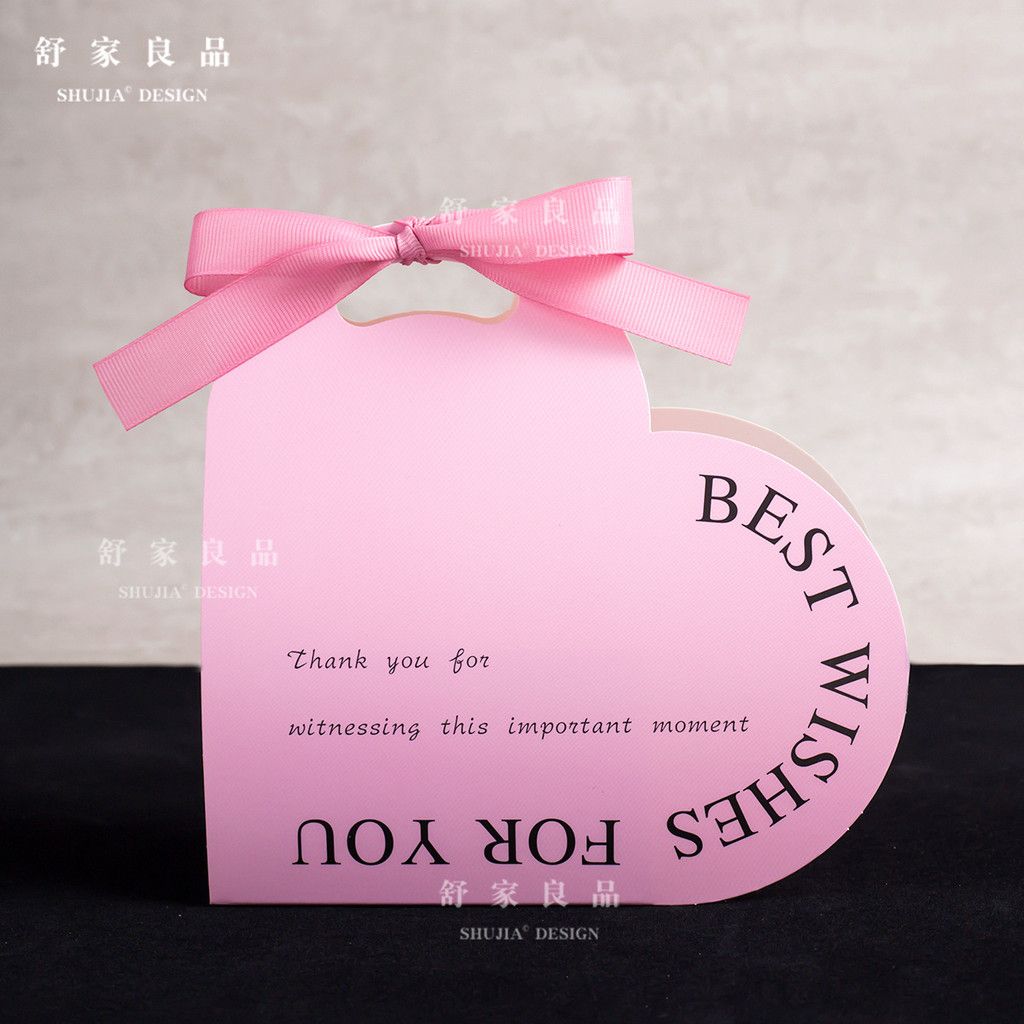  Hộp kẹo cưới màu đỏ hồng cao cấp hộp quà tặng đám cưới số lượng lớn 