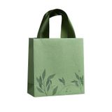  Bộ 5 Túi Giấy Đựng Quà Dây Ruy Băng Xanh Lá - Kích Thước 19.5x24.5x9cm cho Món Quà Organic Q1838 