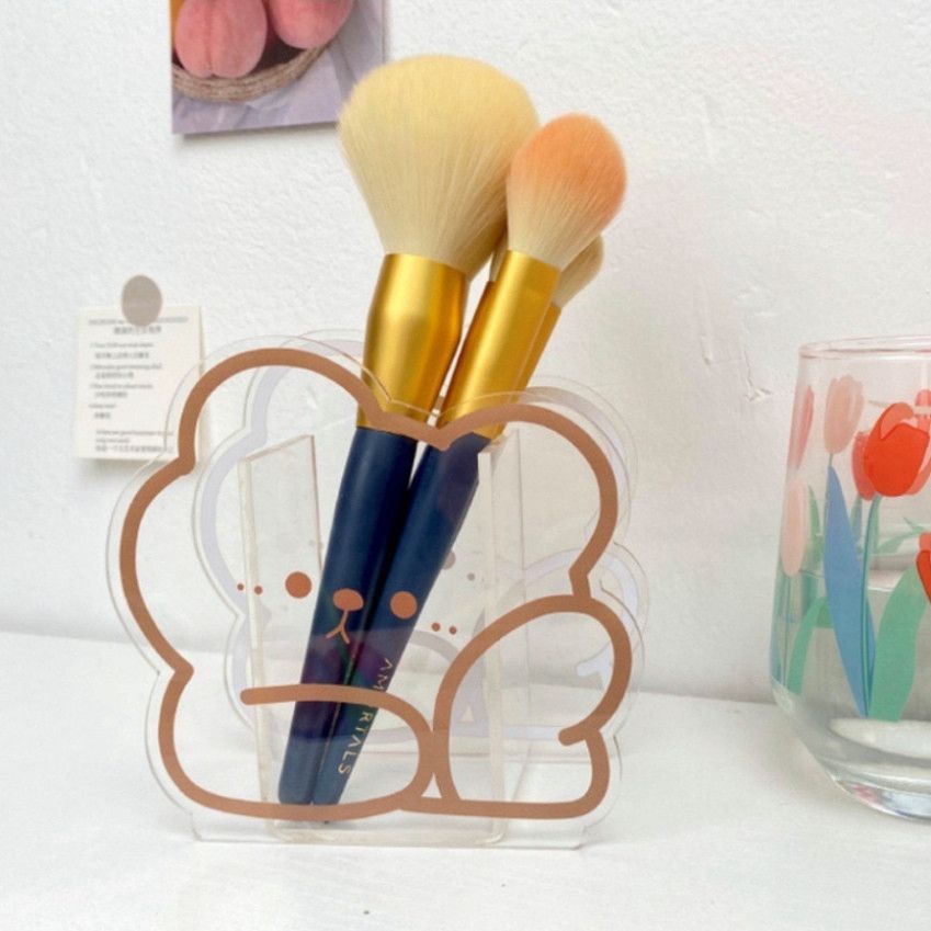  ```Bút và cọ trang điểm Classy - Hộp đựng trong suốt họa tiết hoạt hình độc đáo PK1493``` 
