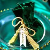  ```Túi nhung buộc dây thanh lịch cho quà tặng, sắc màu hoàng gia đẳng cấp``` 