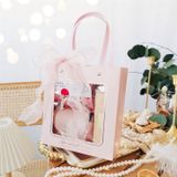  Bộ Túi Giấy và Hộp Quà Gấp Sẵn Trong Suốt Kích Thước 20x20x9cm - Quà Tết, Sinh Nhật Đáng Yêu 
