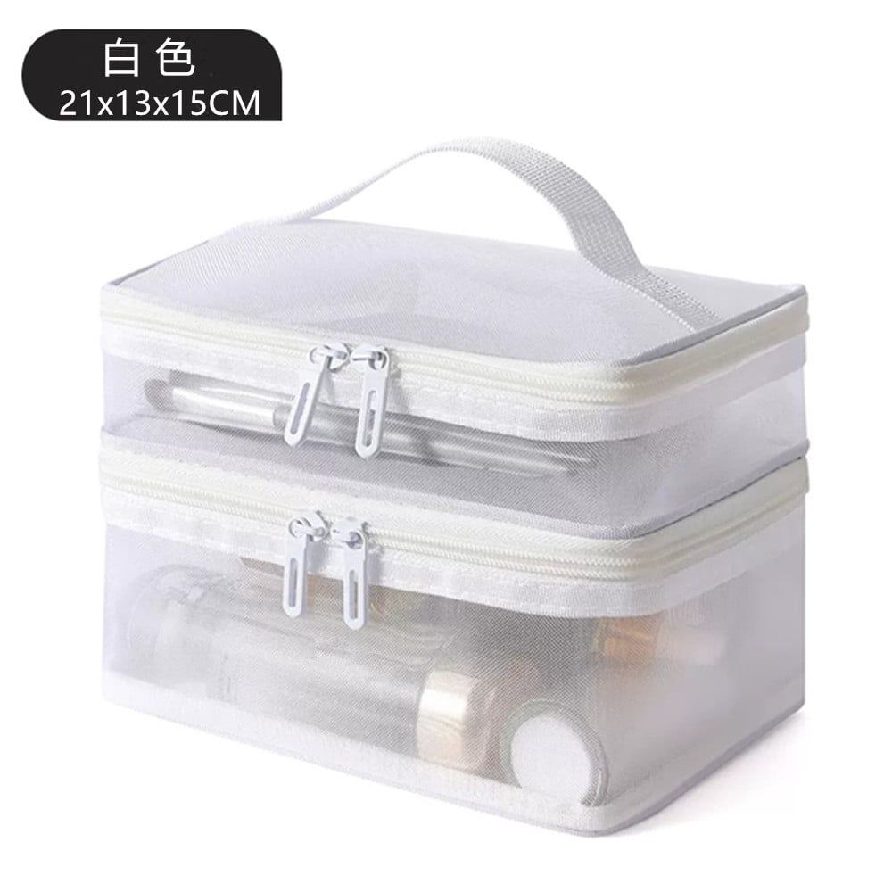  Túi Đựng Mỹ Phẩm Lưới Hai Lớp Dung Tích Lớn Xách Tay Cho Nữ [GIAO HÀNG 2-10 NGÀY | SỈ TỪ 2 TRIỆU | CÓ THỂ IN LOGO] 