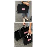 Túi tote túi mua sắm màu đen đơn giản số lượng nhỏ giấy kraft cao cấp 