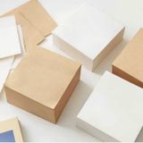  Giấy Chú Giải 400 Tờ - Màu Trắng/Nâu, Kích Thước 8x8 CM, Dễ Xé, Hoàn Hảo Cho Việc Ghi Chú. 