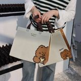  Bộ 10 túi vải không dệt hình chú gấu đáng yêu, tiện lợi cho quà tặng và shopping! 