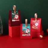  Hộp đựng tay cầm da kiểu mới hộp rỗng giáng sinh đựng kẹo quà tặng 