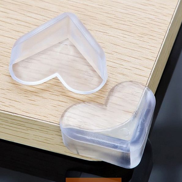  Miếng Bịt Góc Bàn Ghế Bằng Silicon Tránh Va Đập - Phụ Kiện An Toàn Cho Trẻ Nhỏ Và Người Già, Nhựa Dẻo Bám Chắc [GIAO HÀNG 2-10 NGÀY | SỈ TỪ 2 TRIỆU | CÓ THỂ IN LOGO] 