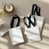  Túi Giấy Cầm Tay Màu Trắng Phong Cách Xiaoxiang Đựng Trang Sức Quà Tặng In Logo 