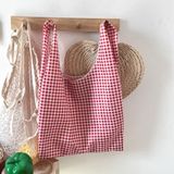  Túi vest kẻ sọc chống thấm nước kiểu pháp túi mua sắm lưu trữ phong cách mục vụ 