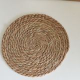  Tấm Lót Bàn Ăn Bằng Cỏ Thủy Sinh Hình Tròn - Đế Lót Cốc, Lót Bát Cách Nhiệt Phong Cách Đồng Quê Nhật Bản, Dệt Thủ Công [GIAO HÀNG 2-10 NGÀY | SỈ TỪ 2 TRIỆU | CÓ THỂ IN LOGO] 