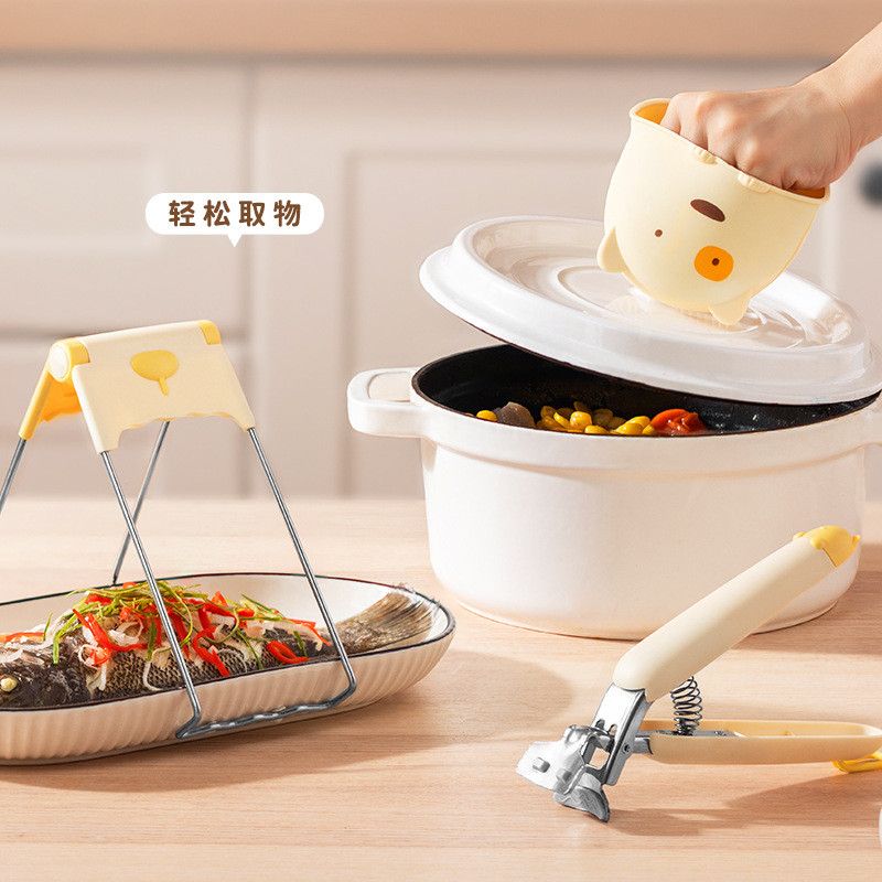  Kẹp Bát Đĩa Chống Bỏng Thép Không Gỉ Cấp Thực Phẩm Dùng Trong Nhà Bếp [GIAO HÀNG 2-10 NGÀY | SỈ TỪ 2 TRIỆU | CÓ THỂ IN LOGO] 