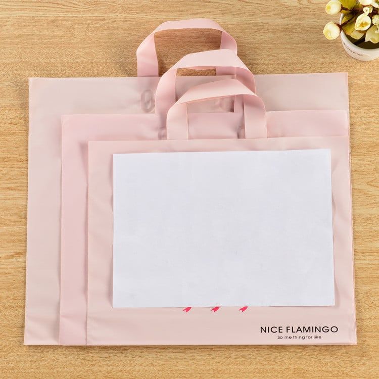  Túi nhựa mờ dày in logo, túi đựng quần áo shop thời trang 