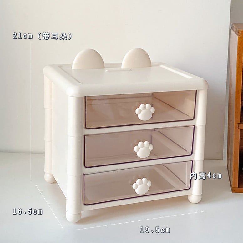  Hộp đồ văn phòng bằng acrylic trong suốt ngăn kéo tiện ích để bàn thiết kế hiện đại 