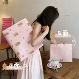  Túi vải không dệt hình gấu dễ thương, túi đóng gói shop trẻ em 