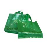  Túi xách nhựa mờ màu xanh lá cây bao bì màu lạnh cho cửa hàng quà tặng quần áo thời trang 