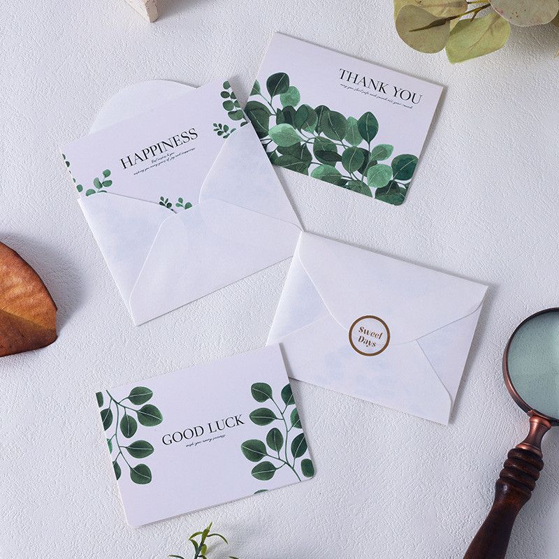  (HÀNG ĐẶT TRƯỚC) 50 Bộ Thiệp Chúc Mừng Lá Xanh Phong Cách Instagram Dùng Ngày Lễ Tạ Ơn [GIAO HÀNG 2-10 NGÀY | SỈ TỪ 2 TRIỆU | CÓ THỂ IN LOGO] 