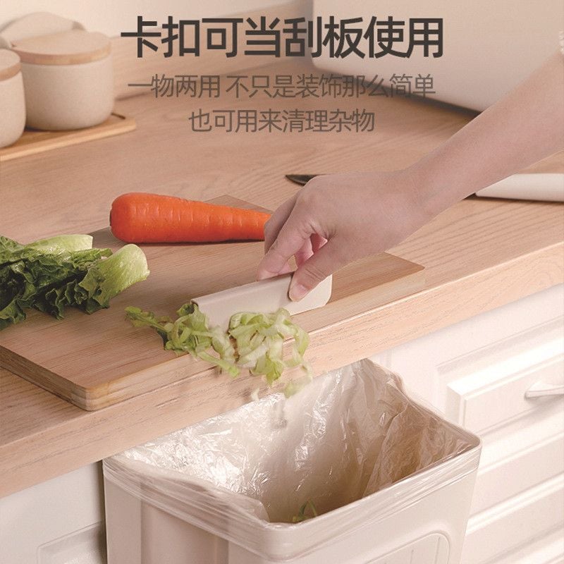  Thùng Rác Treo Tủ Bếp Gấp Gọn Bằng Nhựa Màu Kem, Xám - Giỏ Đựng Rác Miệng Rộng Đa Năng, Dùng Cho Gia Đình, Nhà Bếp [GIAO HÀNG 2-10 NGÀY | SỈ TỪ 2 TRIỆU | CÓ THỂ IN LOGO] 