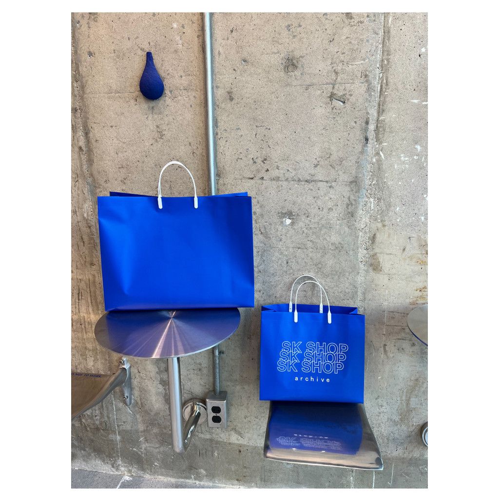  Túi tote composite màu xanh cao cấp in logo túi đóng gói quần áo shop 