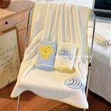  Khăn Lớn Trẻ Em Nhanh Khô Không Cotton Nữ Mẫu Mới Bộ Ba Chiếc Khăn Tắm Dễ Thương Không Rụng Lông 