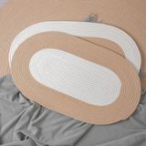  Thảm Lót Sàn Sợi Bông Hình Ellipse Nhiều Màu - Thảm Hút Nước Chống Trượt Đặt Trước Cửa Phòng Ngủ, Phòng Tắm, Nhà Bếp [GIAO HÀNG 2-10 NGÀY | SỈ TỪ 2 TRIỆU | CÓ THỂ IN LOGO] 