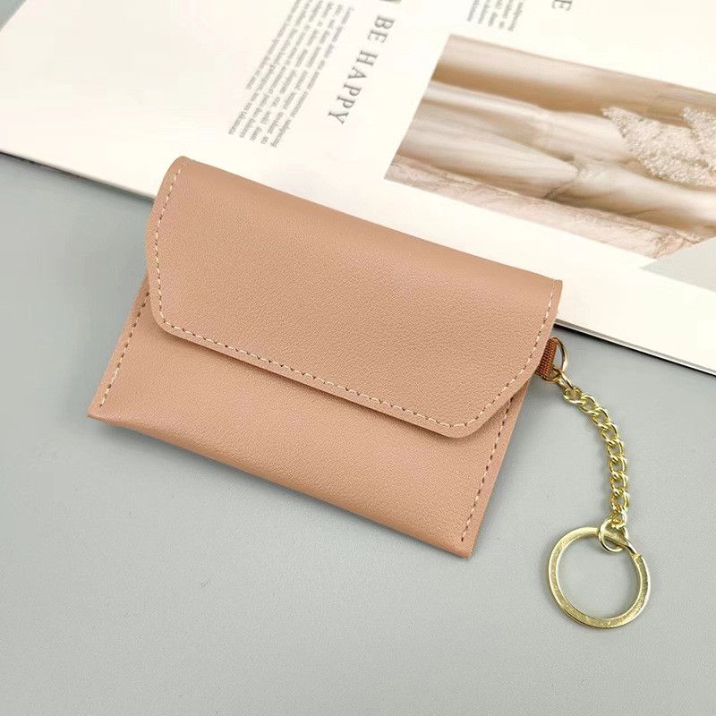  Ví Đựng Tiền Lẻ Nữ Bằng Da PU Có Khóa Cài - Ví Card, Thẻ Mỏng Nhẹ Phong Cách Đơn Giản, Dùng Cho Giao Dịch Quốc Tế [GIAO HÀNG 2-10 NGÀY | SỈ TỪ 2 TRIỆU | CÓ THỂ IN LOGO] 