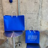  Túi tote composite màu xanh cao cấp in logo túi đóng gói quần áo shop 
