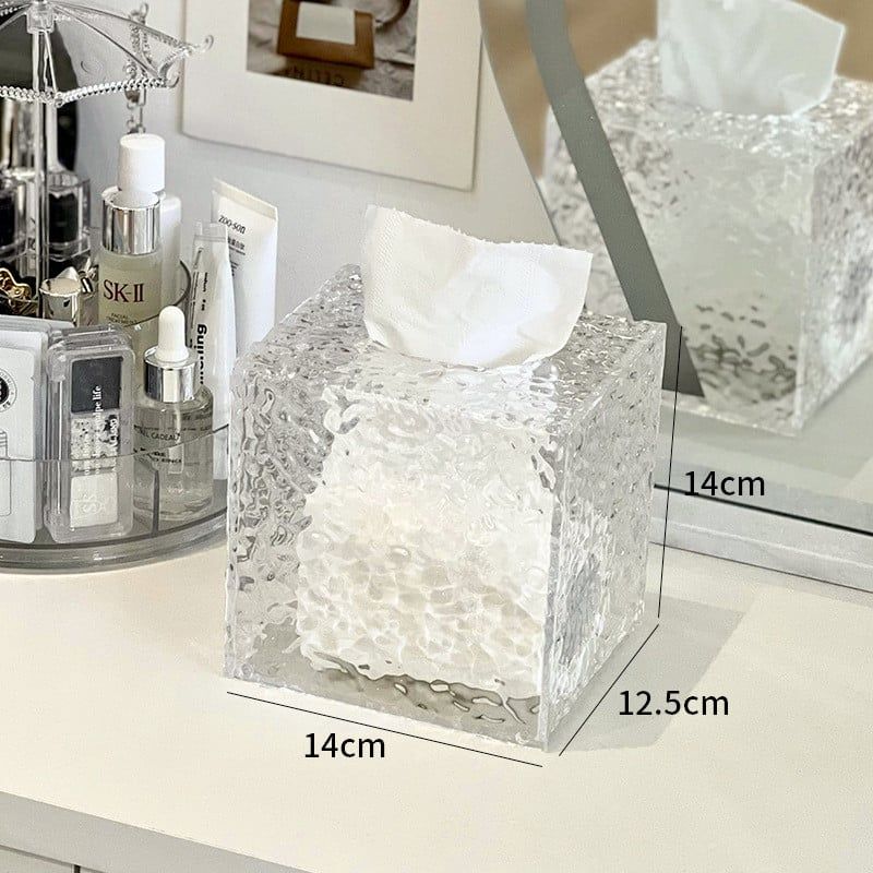  Hộp Giấy Vệ Sinh Chống Thấm Họa Tiết Sông Băng - Hộp Đựng Khăn Giấy Để Bàn, Phòng Tắm, Văn Phòng [GIAO HÀNG 2-10 NGÀY | SỈ TỪ 2 TRIỆU | CÓ THỂ IN LOGO] 