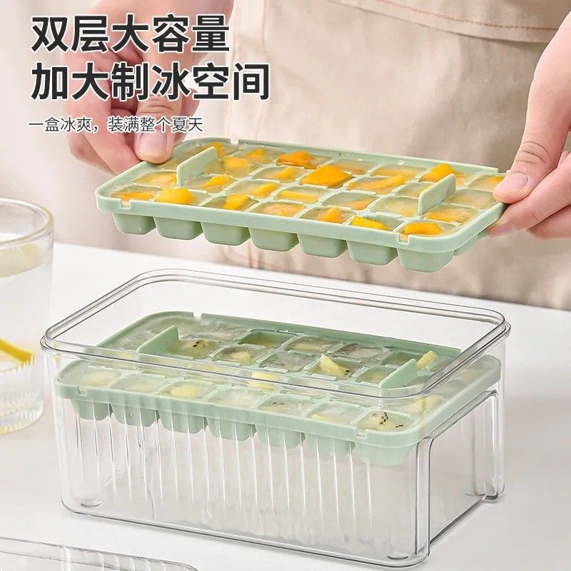  Hộp Đá Viên Silicone Khuôn Lưới Dung Tích Lớn Gia Dụng [GIAO HÀNG 2-10 NGÀY | SỈ TỪ 2 TRIỆU | CÓ THỂ IN LOGO] 