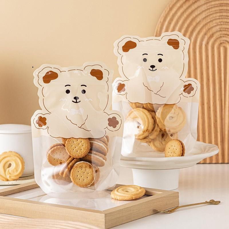  COMBO 10 Túi Zip Hoạt Hình Chú Gấu trong Sữa tiện Lợi PK1633 
