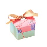  Hộp kẹo cưới hộp quà hồng hộp quà tặng hộp kẹo đính hôn màu xanh 