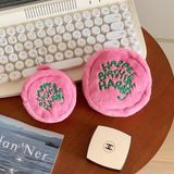  ```(ĐẶT TRƯỚC) BỘ 2 Túi Tai Nghe Hình Bánh Ngọt Hồng - Túi Thêu Phong Cách Hàn Quốc,  Ví Tiền & Chìa Khóa``` 