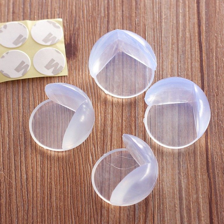  Miếng Bịt Góc Bàn Ghế Bằng Silicon Tránh Va Đập - Phụ Kiện An Toàn Cho Trẻ Nhỏ Và Người Già, Nhựa Dẻo Bám Chắc [GIAO HÀNG 2-10 NGÀY | SỈ TỪ 2 TRIỆU | CÓ THỂ IN LOGO] 