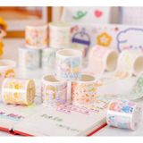  Băng keo giấy trang trí hoa lá xinh xắn, kích thước lớn 3.8CM PK1319 