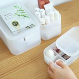  Hộp Đựng Mỹ Phẩm Trong Suốt Bề Mặt Mờ - Có Ngăn Kéo, Nắp Đậy Chống Bụi [GIAO HÀNG 2-10 NGÀY | SỈ TỪ 2 TRIỆU | CÓ THỂ IN LOGO] 