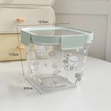 Bộ 3 Hộp Cơm Nhựa Hình Thú Cưng Màu Hồng, Xanh - Bát Đựng Trái Cây, Đồ Ăn Vặt Có Nắp Kín, Dễ Thương, Cầm Tay [GIAO HÀNG 2-10 NGÀY | SỈ TỪ 2 TRIỆU | CÓ THỂ IN LOGO] 