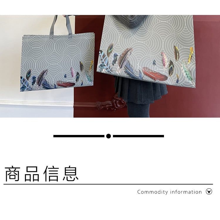  Túi vải không dệt cao cấp túi tote cửa hàng quần áo đựng quần áo phụ nữ in logo bán buôn 