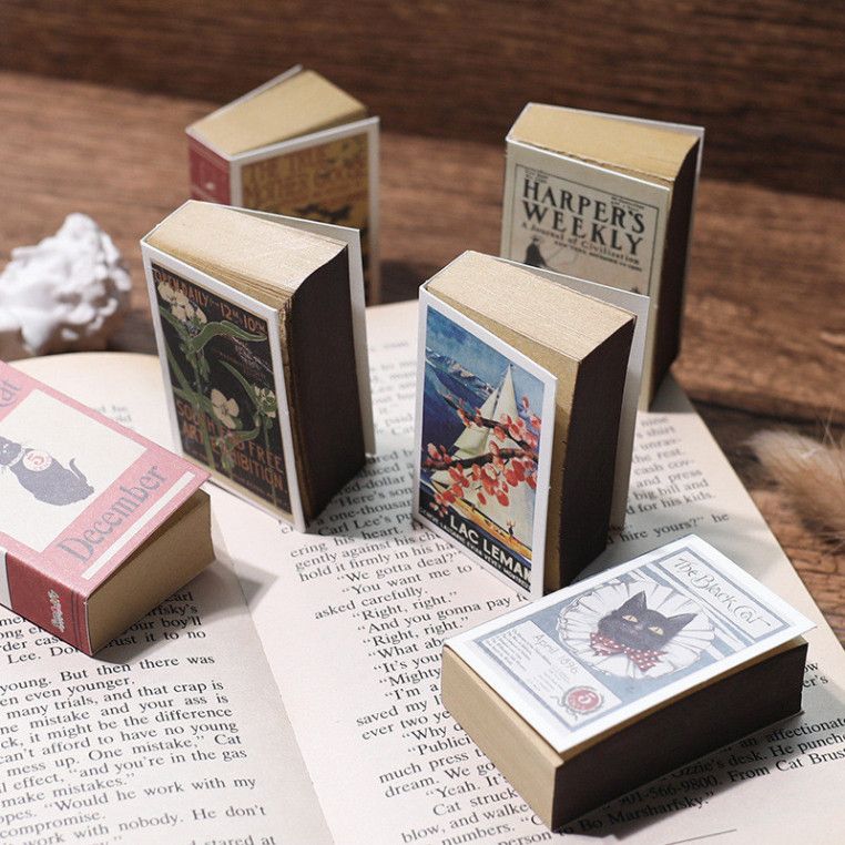  ```Khám Phá Set 10 Hộp Giấy Kraft Mini Retro Ghi Chú Có Thể Xé, Tiện Lợi Mang Theo``` 