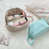  Túi Đựng Mỹ Phẩm Nylon Dung Tích Lớn Màu Hồng - Túi Xách Tay Du Lịch Cao Cấp Cho Nữ, Đựng Đồ Vệ Sinh Cá Nhân [GIAO HÀNG 2-10 NGÀY | SỈ TỪ 2 TRIỆU | CÓ THỂ IN LOGO] 