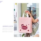  Túi quà tặng túi tote ba chiều đế vuông phủ phim vải không dệt hoạt hình trẻ em dễ thương 