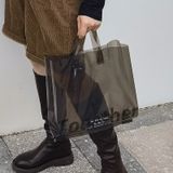  Túi xách nhựa mờ màu xanh lá cây bao bì màu lạnh cho cửa hàng quà tặng quần áo thời trang 
