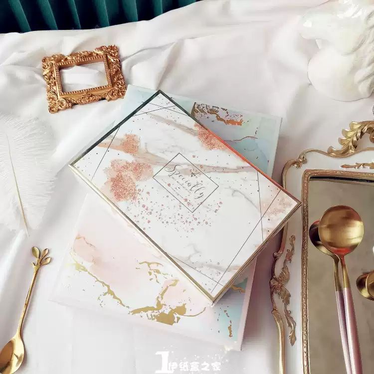  Bộ quà tặng sang trọng: Túi giấy, hộp quà lớn & 2 hộp mini đá cẩm thạch 