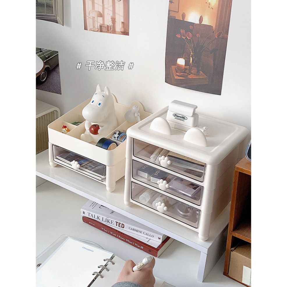  Hộp đồ văn phòng bằng acrylic trong suốt ngăn kéo tiện ích để bàn thiết kế hiện đại 