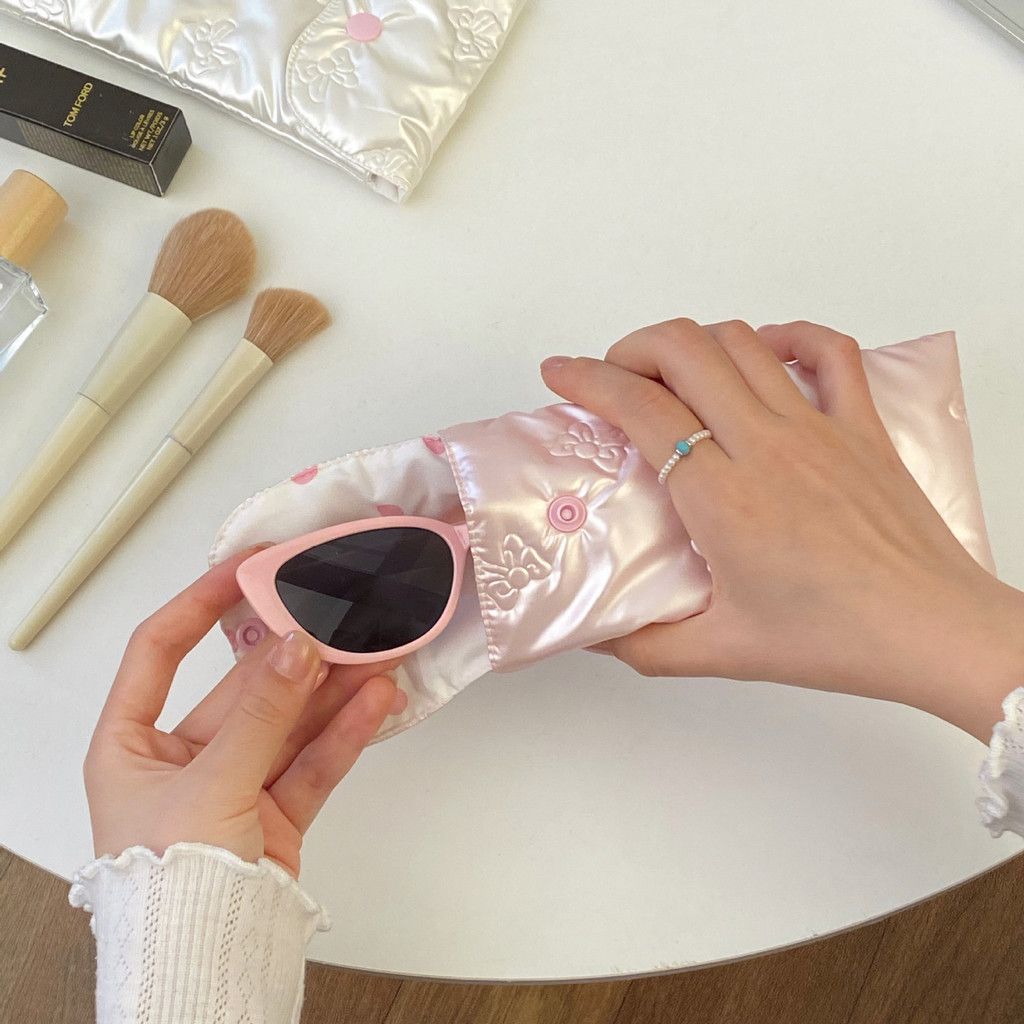  Túi Đựng Kính PU Nơ Hồng Phong Cách Hàn Quốc - Hộp Kính Râm Chống Áp Lực Xách Tay Dễ Thương Cho Bé Gái [GIAO HÀNG 2-10 NGÀY | SỈ TỪ 2 TRIỆU | CÓ THỂ IN LOGO] 