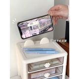  Hộp đồ văn phòng bằng acrylic trong suốt ngăn kéo tiện ích để bàn thiết kế hiện đại 
