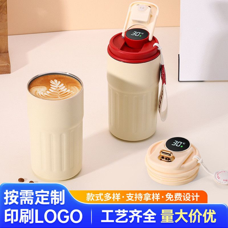  Cốc cà phê chân không đặt làm cốc giữ nhiệt thông minh bằng thép không gỉ 