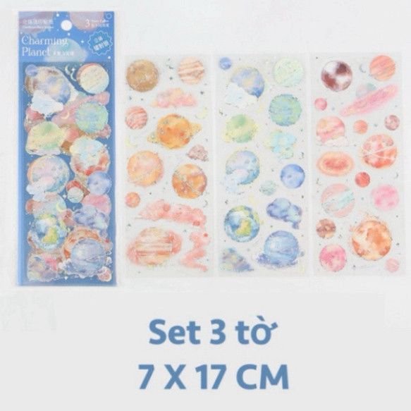  Bộ 3 Sticker Bướm Ngọc Trai 