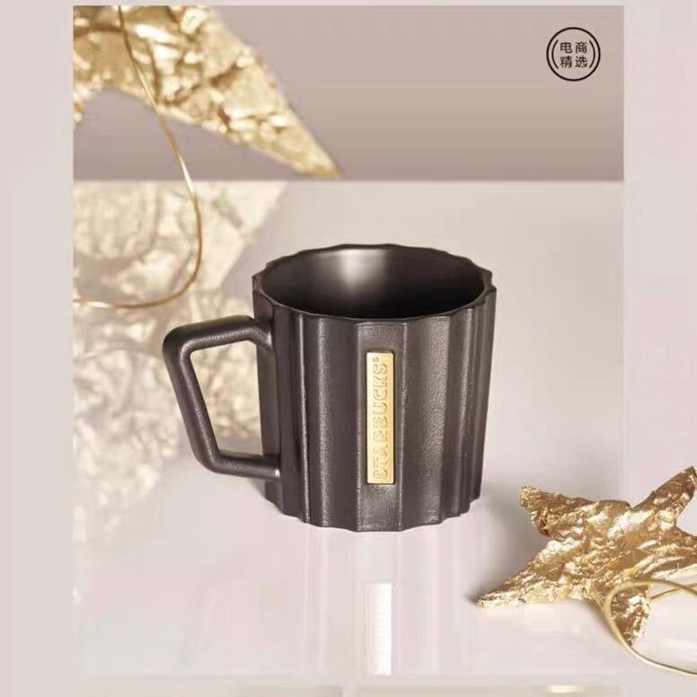  Cốc starbucks coffee treasure series dòng chảy vàng retro mark ống hút giữ nhiệt để bàn 